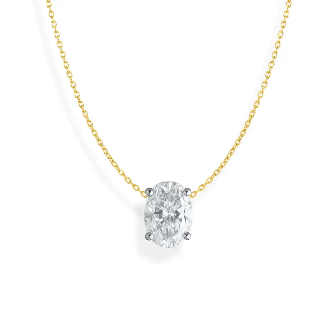 Maya J - Vente Colliers à pendentif - Collier Solitaire en Or 14K avec Diamant de Laboratoire Certifié23