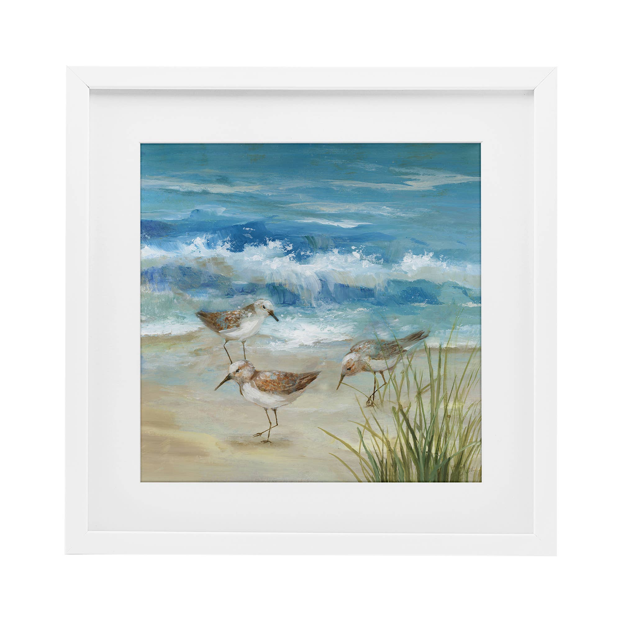 Stupell Industries - Wholesale Wall Sign - Beach Sandpiper Gathering - Print Under Glass Wall Art12