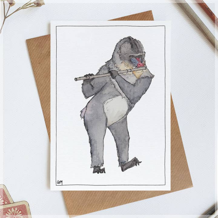 The Mandrill and His Flute for wholesale by Erlenmeyer