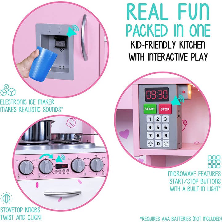Jumbl - Wholesale Toy Set - Kids - Kids Kitchen Set, Pretend Wooden Kitchen Playset