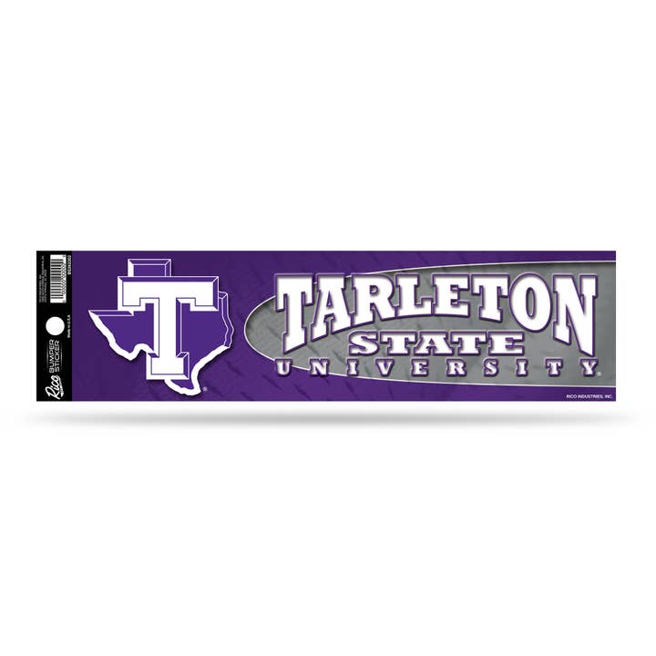 NCAA Tarleton State Texans 3" x 12" Bumper Sticker for wholesale by Rico Industries