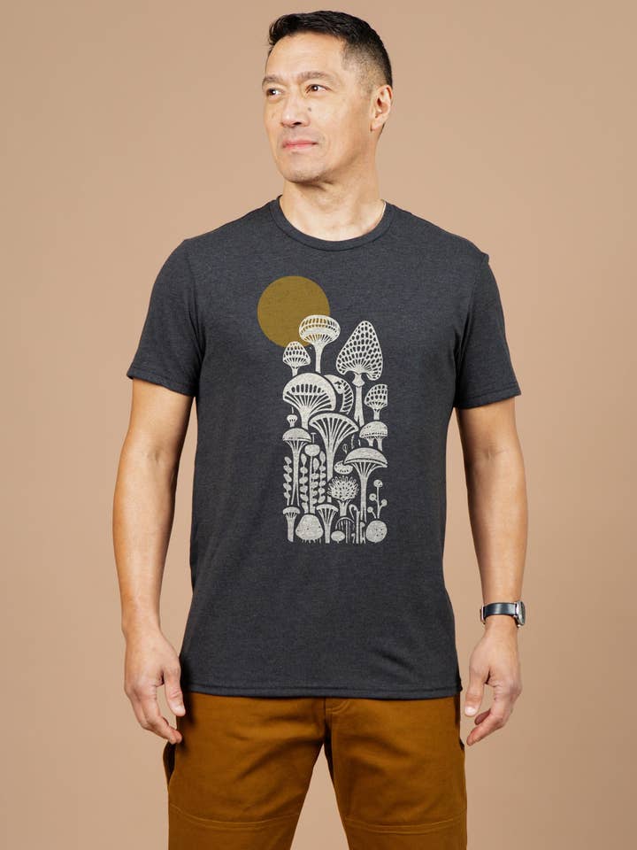 Men's Mycology Tee / Black for wholesale on Faire