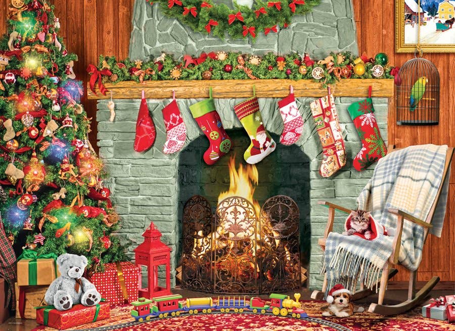 Eurographics Puzzles Europe - Wholesale Puzzle - Adult - Christmas by the Fireplace1