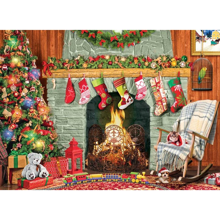 Eurographics Puzzles Europe - Wholesale Puzzle - Adult - Christmas by the Fireplace1