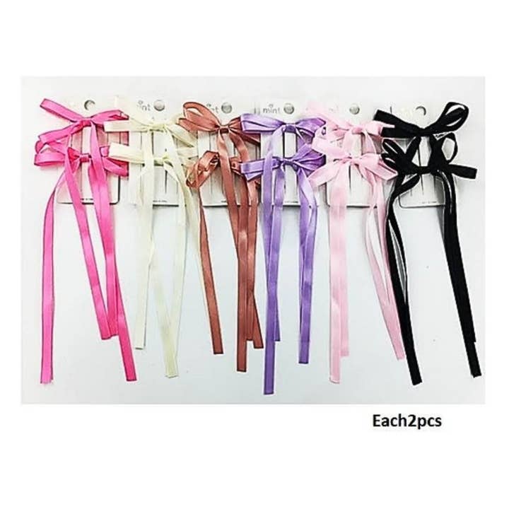 Atlas Fashion - Wholesale Hair Bow - Women's - Satin Hair Bow Clips1