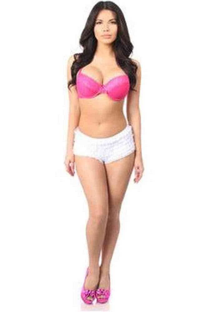 Daisy Corsets - Wholesale Underwear - Women's - White Ruffle Panty w/Bow3