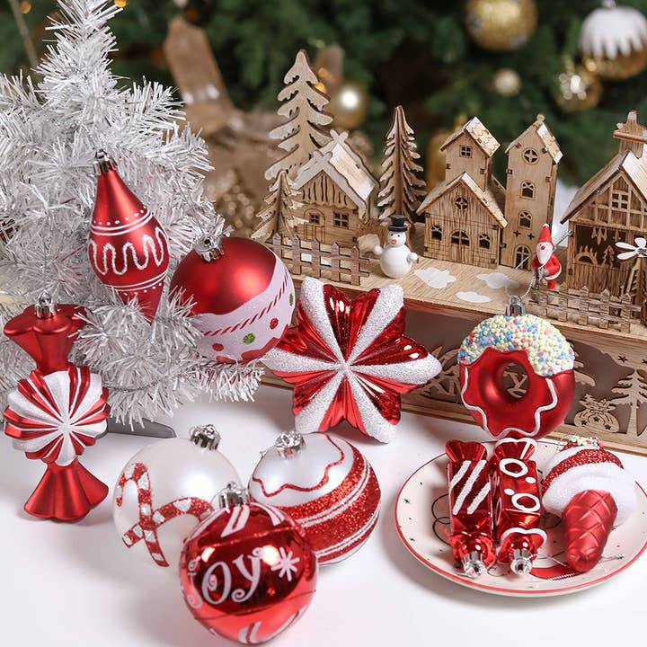 OrnamentallyYou - Wholesale Ornament Set - Sweets and Candy Theme Christmas Ornament Bundle