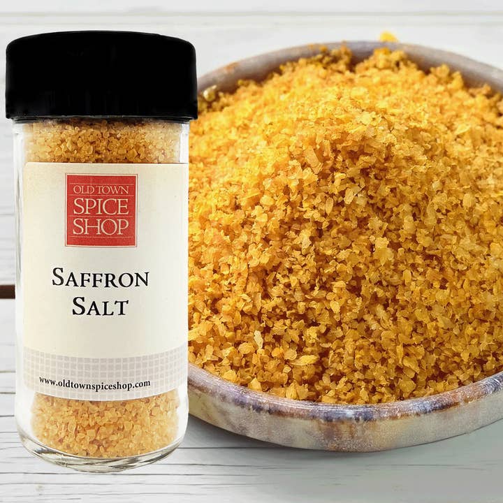 Saffron Salt Gourmet Salt for Grilling & Cooking for wholesale by Old Town Spice Shop