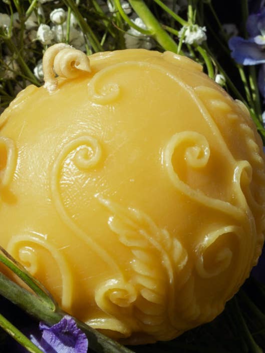 Fern Ball PNW Beeswax Candle for wholesale by Evermore Adornments