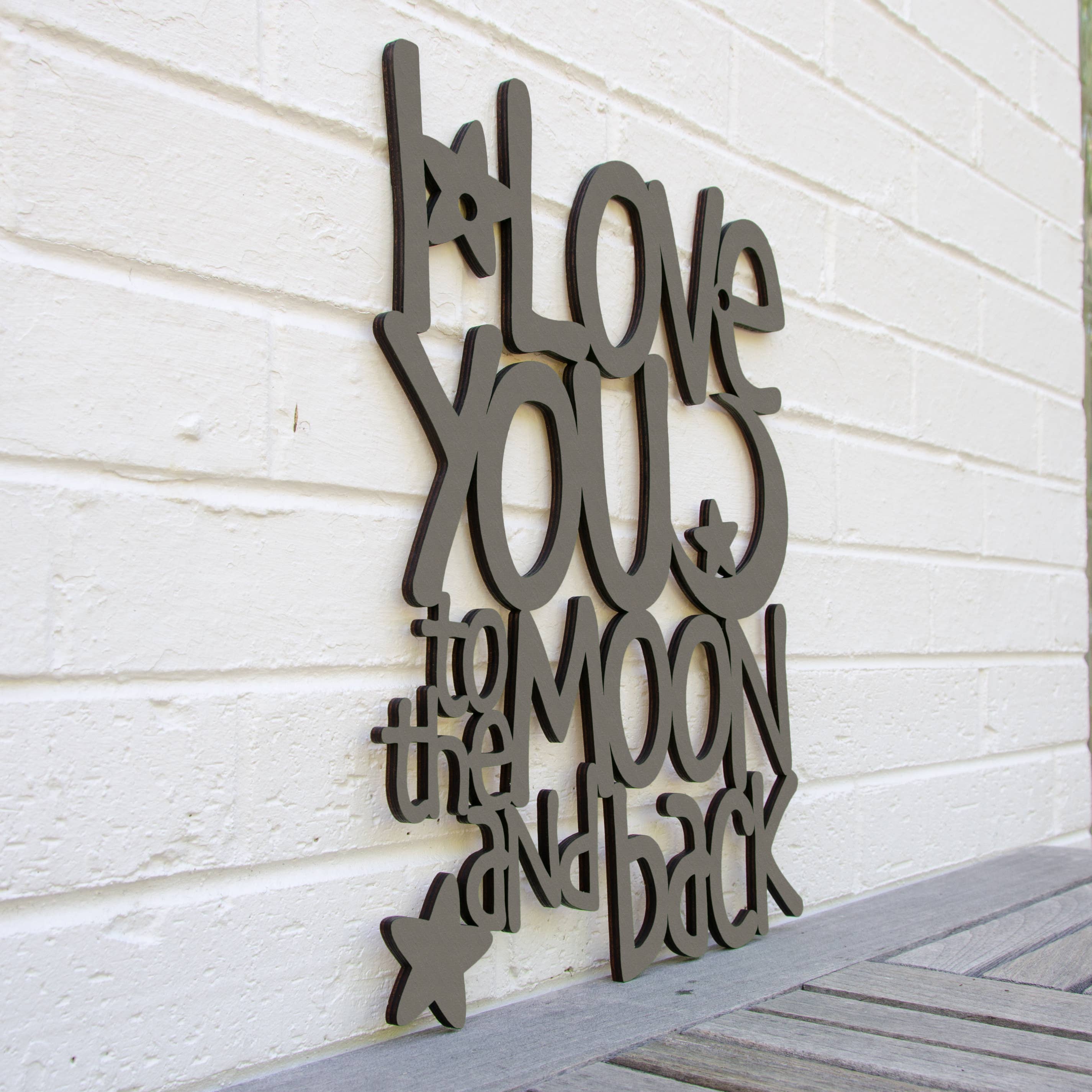 Spunky Fluff - Wholesale Wall Decor - Kids & Baby - I Love You to the Moon & Back, Wood Nursery Wall Decor16