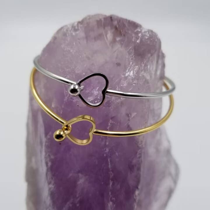 Sierlijke armband met open hart en armband voor wholesale door magnolia jewelry