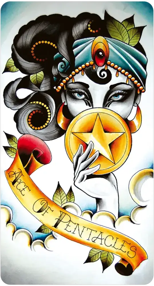 U.S. Games Systems Inc. - Wholesale Tarot Cards - Eight Coins' Tattoo Tarot Borderless Miniature Edition8