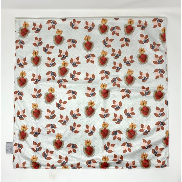 Meyer Market Designs - Wholesale Throw Blanket - 18" Sacred heart of Jesus Ultra Soft Lovey Blanket. Baby Prayer Mini Blanket. Sacred heart of Jesus Lovie Blanket. Catholic Baptism Baby