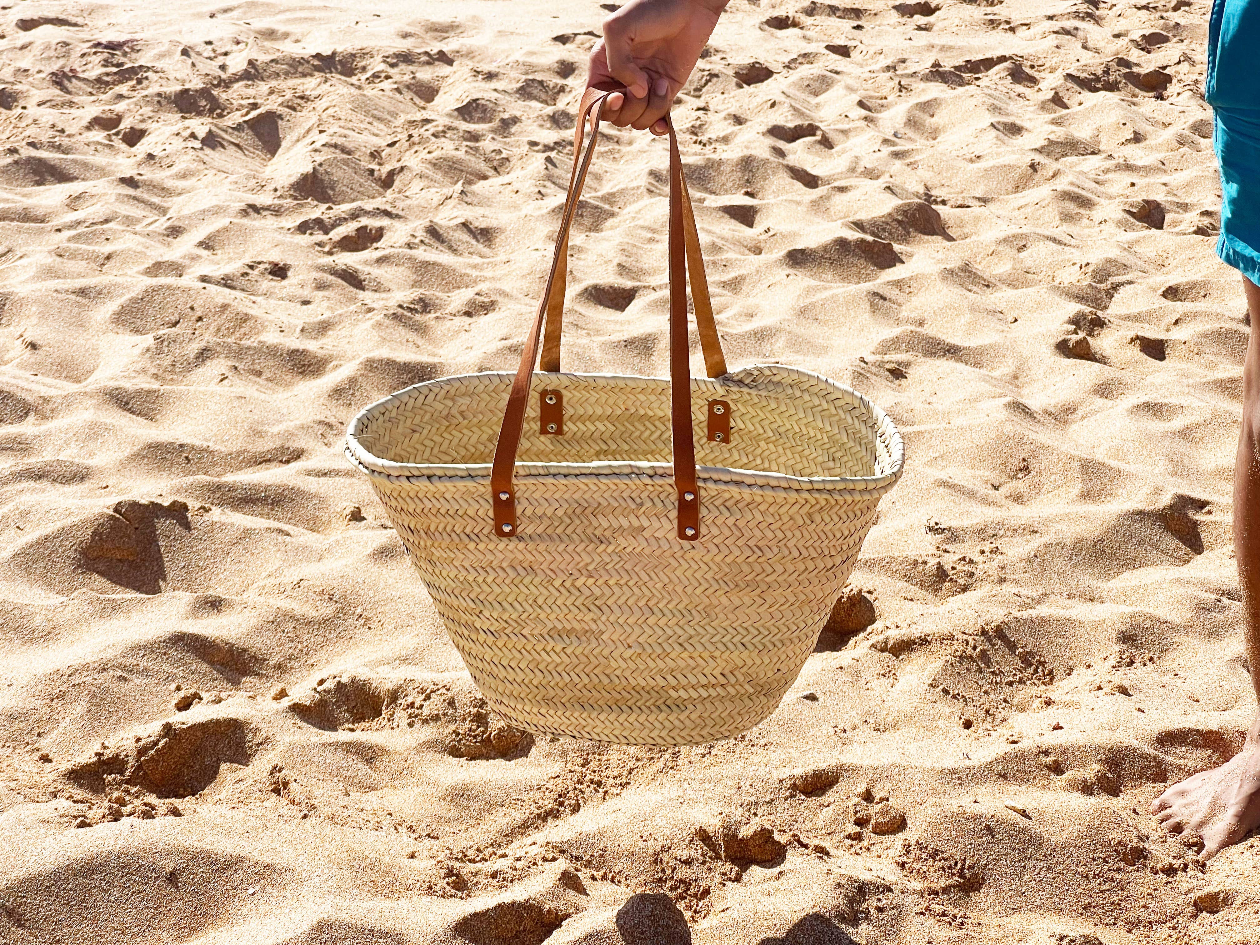 NomadWeave Ltd – Saco de praia por atacado – FRANCESTO Saco palhinha com asas em pele saco praia2