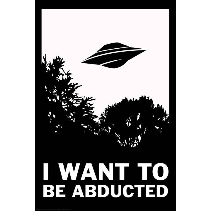 Jag vill bli bortförd UFO Rolig Väggkonst för wholesale av Gotham Gifts