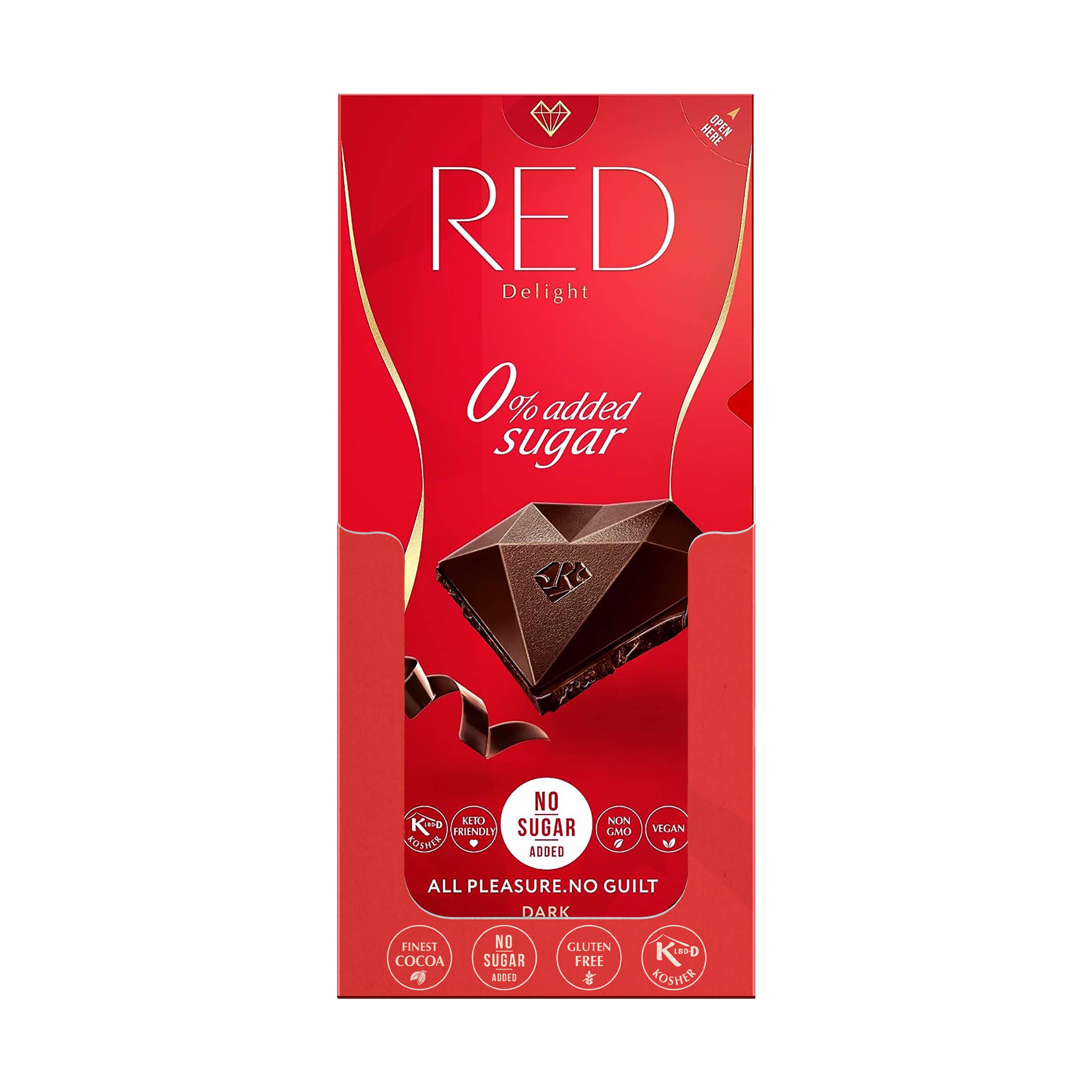 RED Chocolate - Wholesale Chocolate Bar - RED Delight®™ Dark Chocolate 3.53oz Bars1