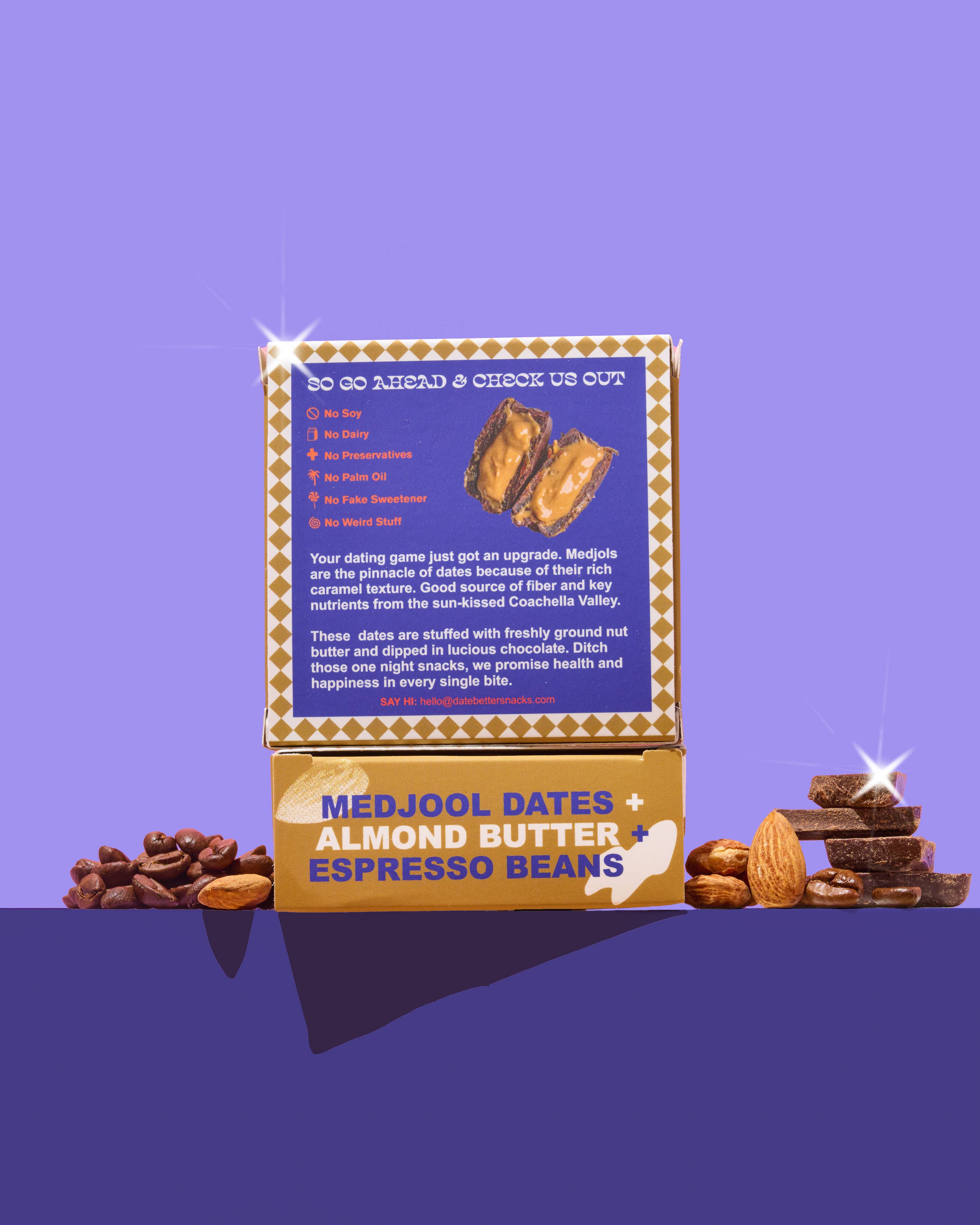 Date Better Snacks - Vente Friandises enrobées de chocolat - Amande Java Croquante1