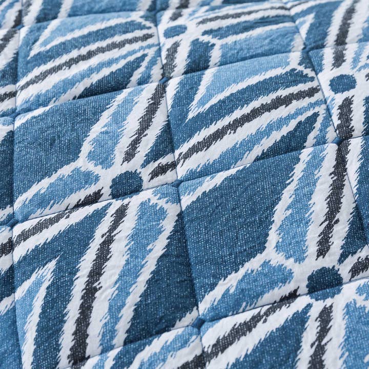 Kasentex - Vendita all'ingrosso Set di lenzuola - Set trapunta copriletto elegante design a rombi in microfibra4