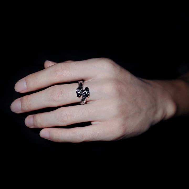 Awaken - Wholesale Cocktail/Statement Ring - Handmade Ouroboros Infinity Serpent Ring - A-4611