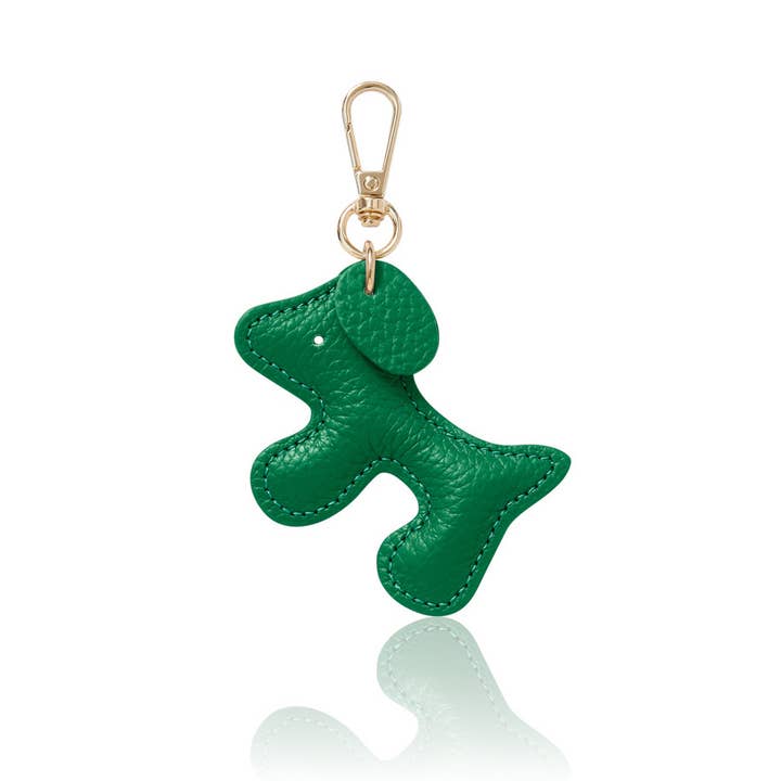 MONTTE DI JINNE - Venta al por mayor Llavero - Mujer - Llavero de bolso con forma de perro de cuero italiano hecho a mano.