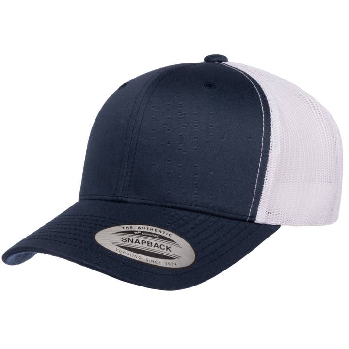 The Park Wholesale - Wholesale Trucker Hat - Unisex - Yupoong 6606T Retro Trucker Hat, Baseball Cap with Mesh Back, 2-Tone Colors - YP Classics®
