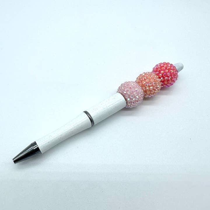 Rhinestone Beaded Pen - Dragonfruit for wholesale by Beyond Bead