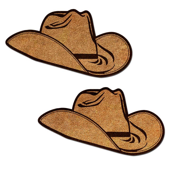 Wild West Brown Ruskind Cowboyhat Nippelkager for engroshandel hos Pastease®