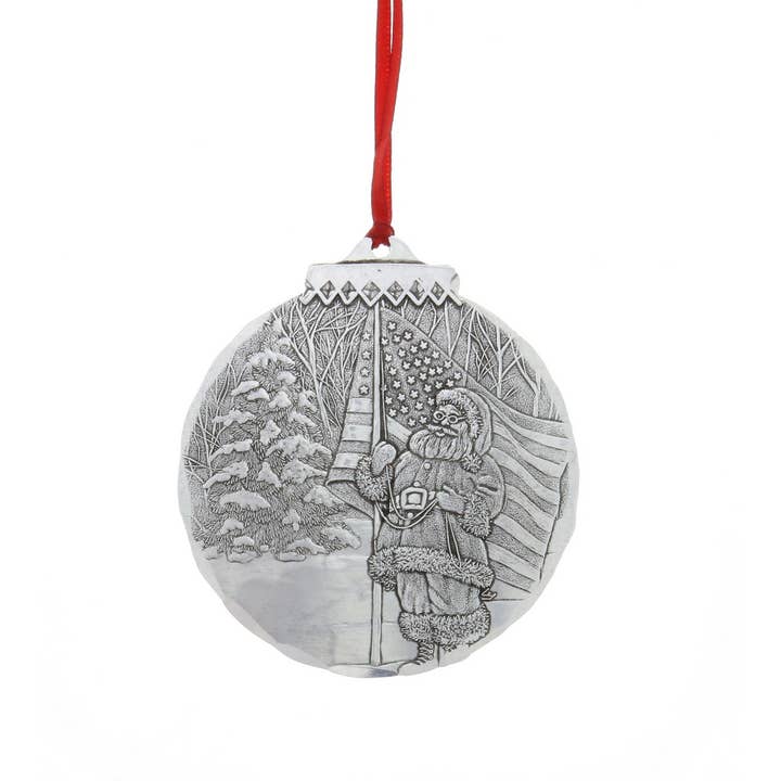 Patriotic Santa Ornament for wholesale by Wendell August