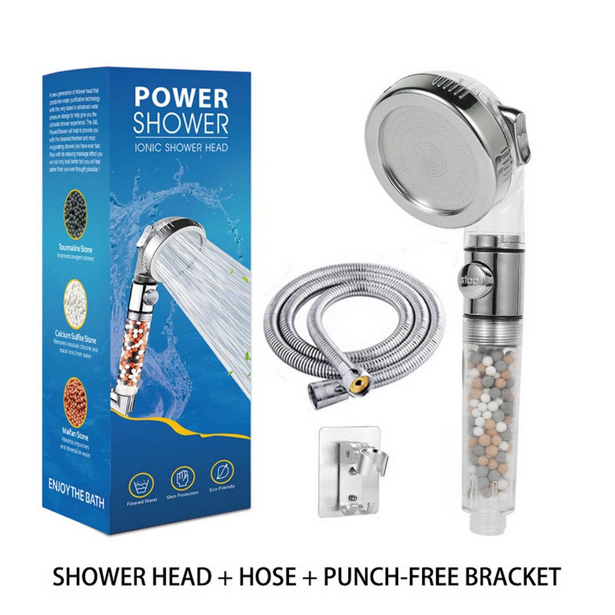 ACCITY - Wholesale Shower Head - THREE-SPEED WATER FILTER SHOWER HEAD WITH BOOSTER_CWASC17034