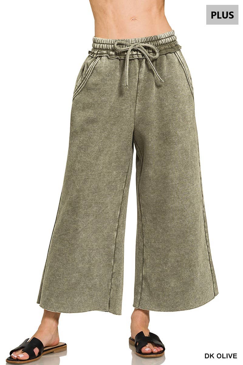 42POPS - Wholesale Pants - Women's - ',,...Plus Acid Wash Palazzo Sweatpants With Pockets18