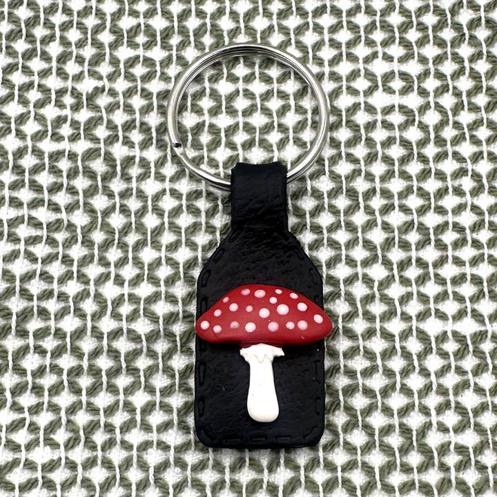 Polymer Clay Mushroom Keychain for wholesale by Making with Molli