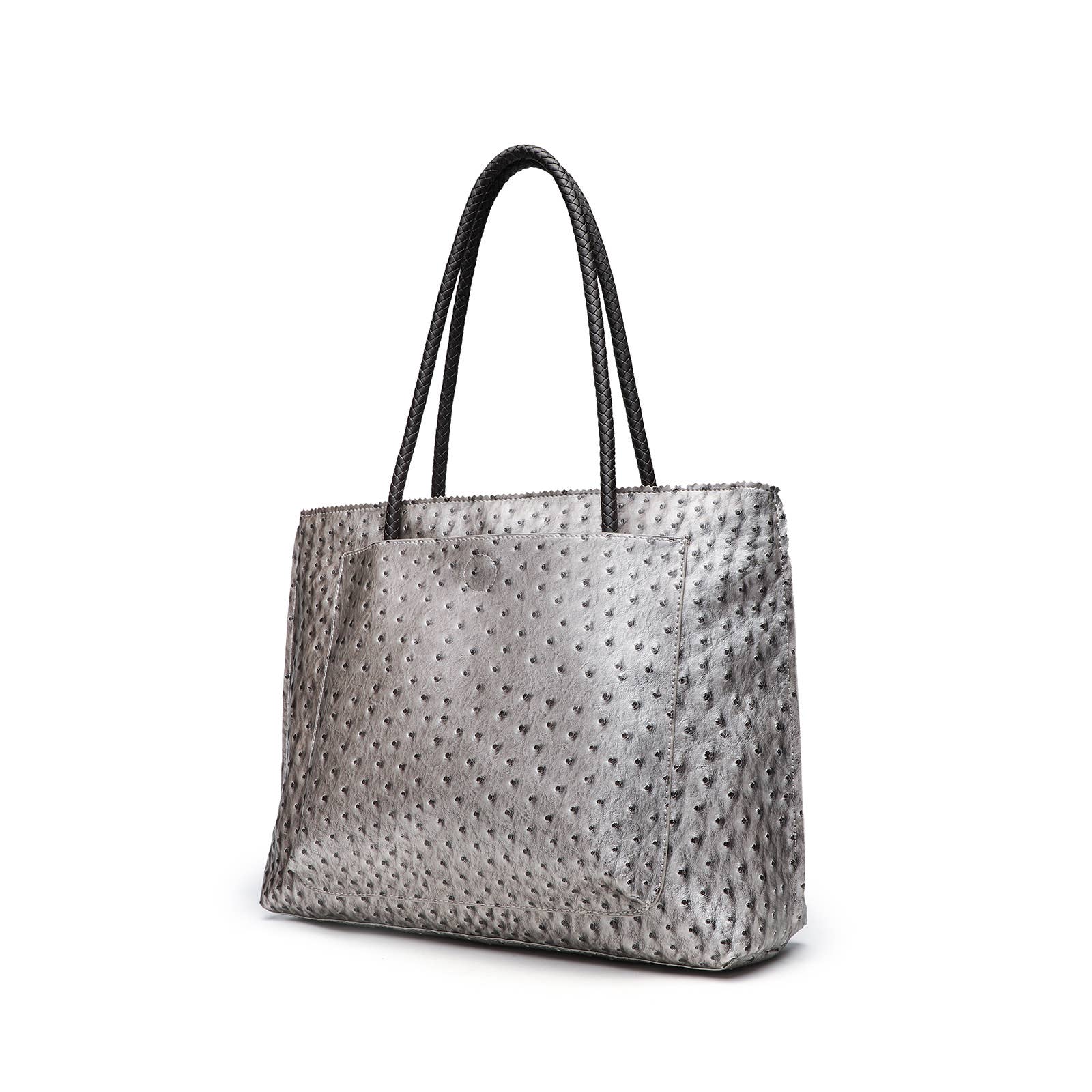 22 Tote - Wholesale Tote Bag - Women's - Deluxe Ostrich Tote Bag with Braided Handles & Multi-Pockets21