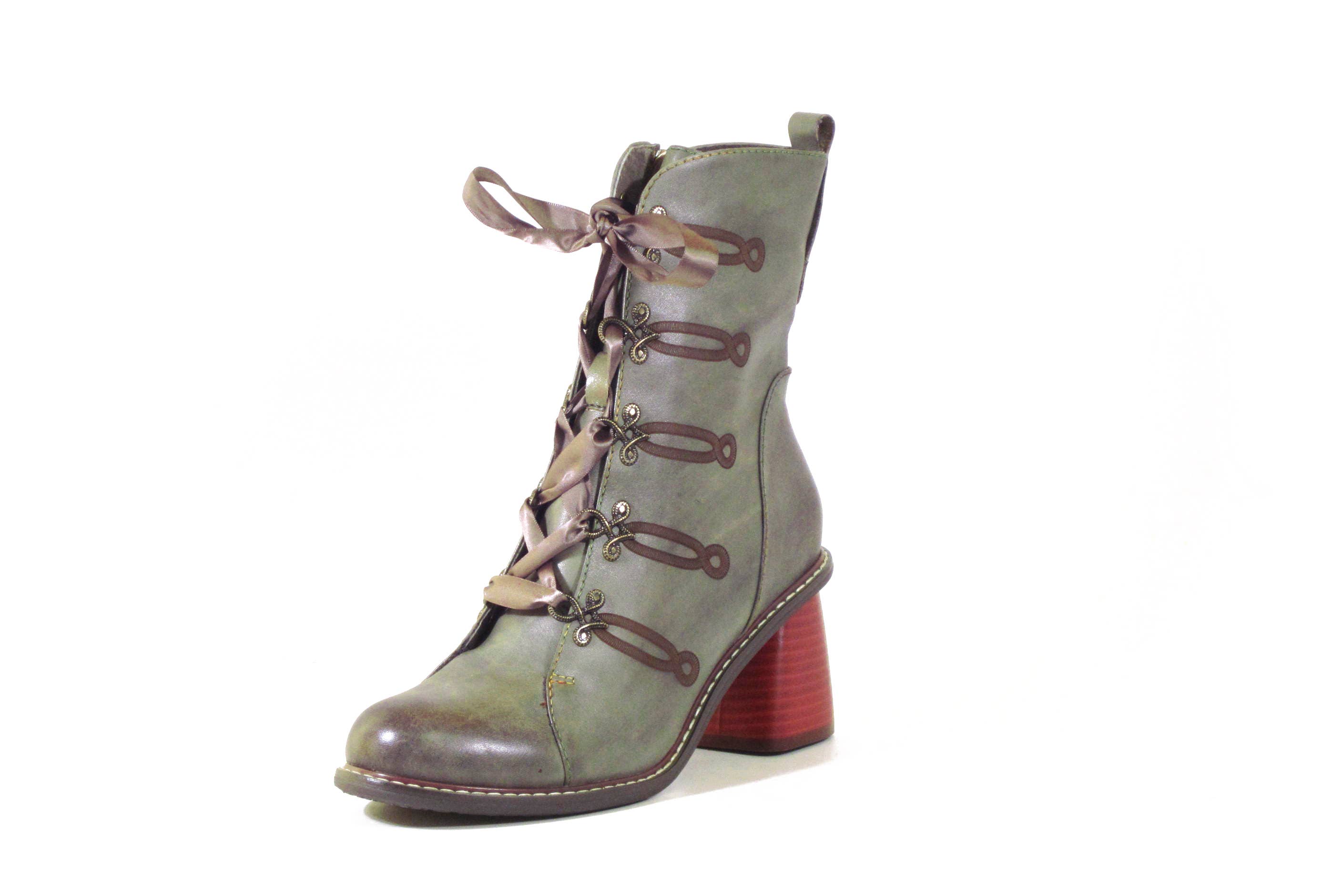 Chelsea Crew - Wholesale Booties - Women's - Geraldine Leather Western Holiday Laceup Booties2