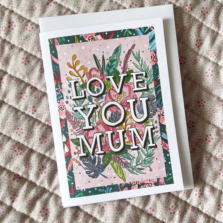 Cartão Love You Mum por atacado de Gem Pang Illustration