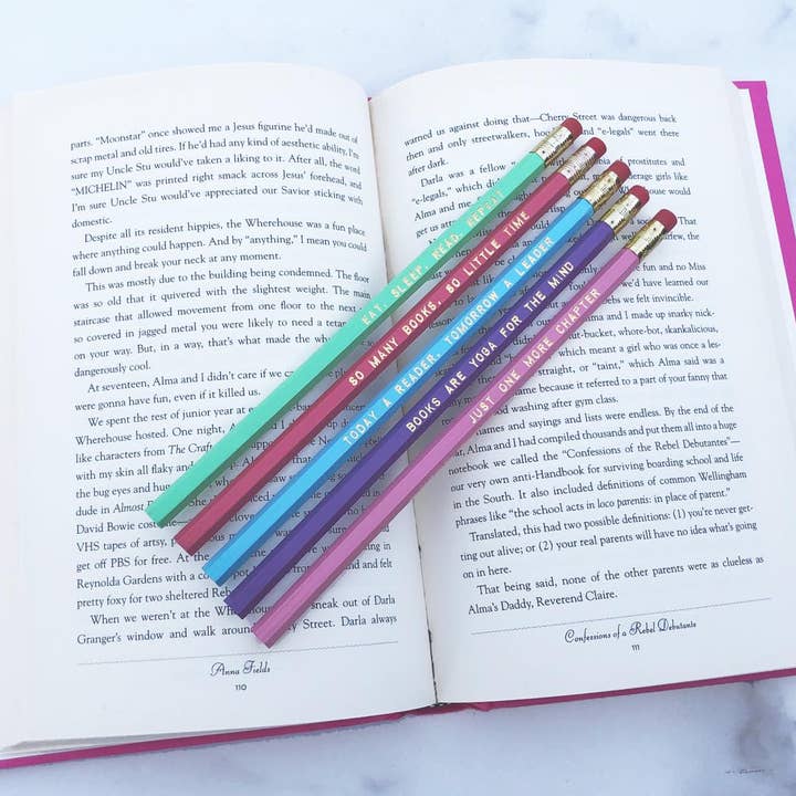 Fly Paper Products - Wholesale Pencil - Book Lover Pencil Set for Readers - Best Seller