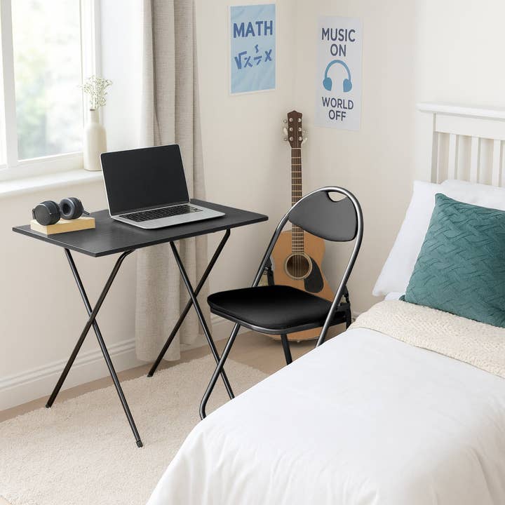 Rinkit Ltd – wholesale Desk set – Harbour Housewares Folding Computer Desk - Black1