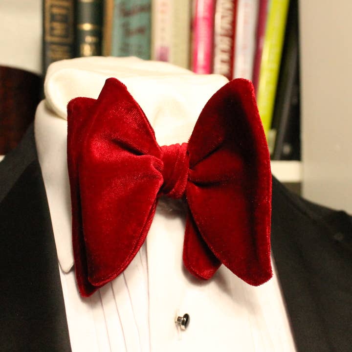 Spero Accessories - Wholesale Bow Tie - Men's - The Butterfly Red Velvet bow tie
