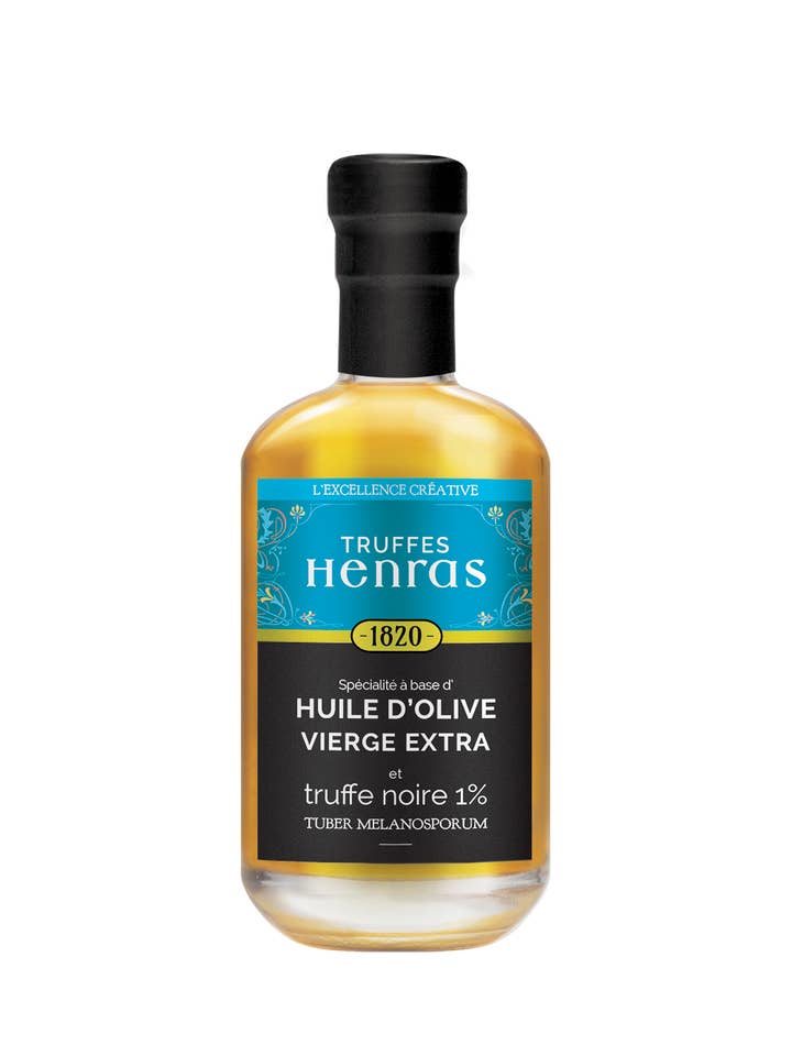Natives Olivenöl extra und schwarze Périgord-Trüffel 1% für den Großhandel von Maison Truffes Henras