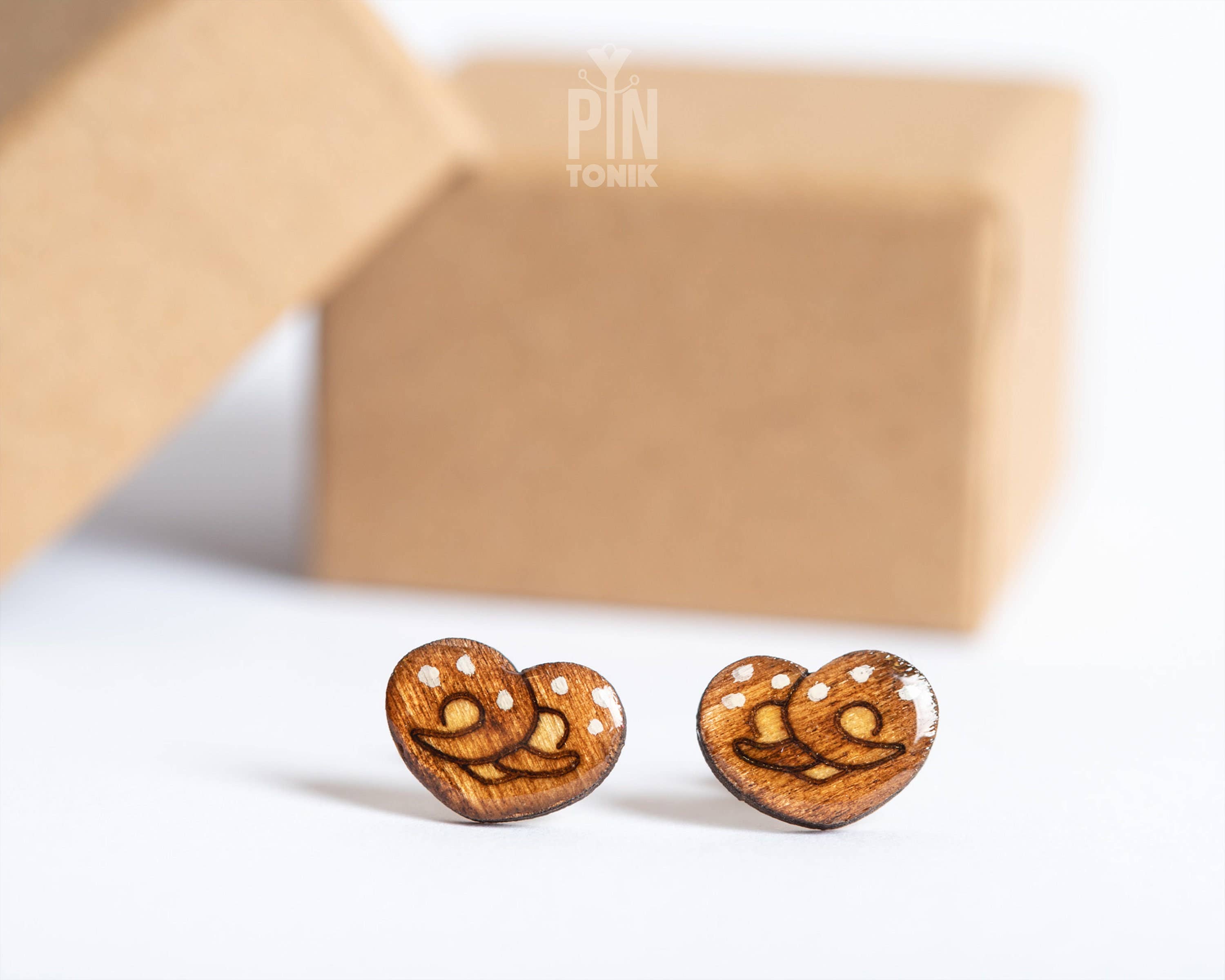 PinTonik - Wholesale Stud/Post Earrings - Pretzel Miniature Food Stud Earrings - Funny Gifts3