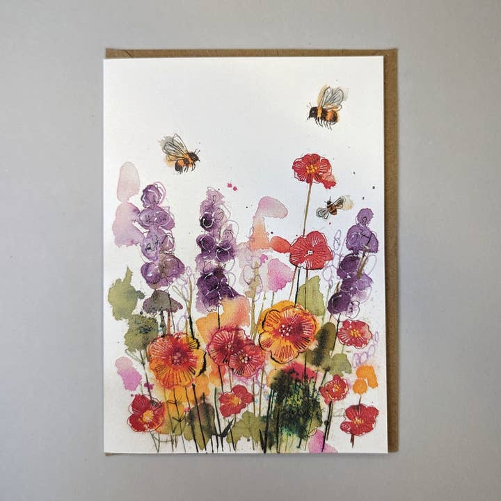 Tori Ratcliffe Art – wholesale Vardagliga hälsningskort – The Meadow' blommiga kort0