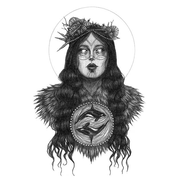 Caitlin McCarthy Art - Wholesale Art Print - Sedna Fine Art Print - Inuit Goddess of the Sea