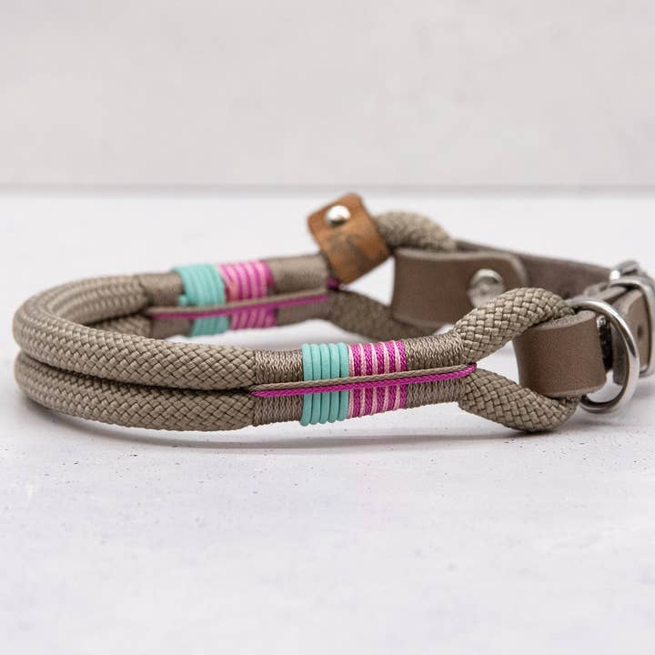 FOR LOVELY DOGS / Linda Jansen - Wholesale Pet Collar - Dog - Fawn Beach Twist dew collar1