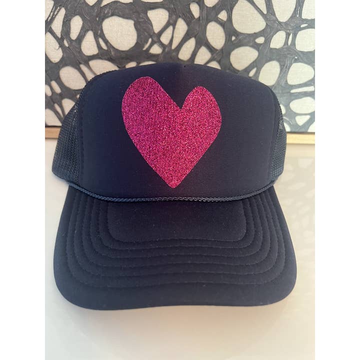 Arnie + Ollie - Wholesale Trucker hat – Women’s - Artsy Heart - Navy Trucker1