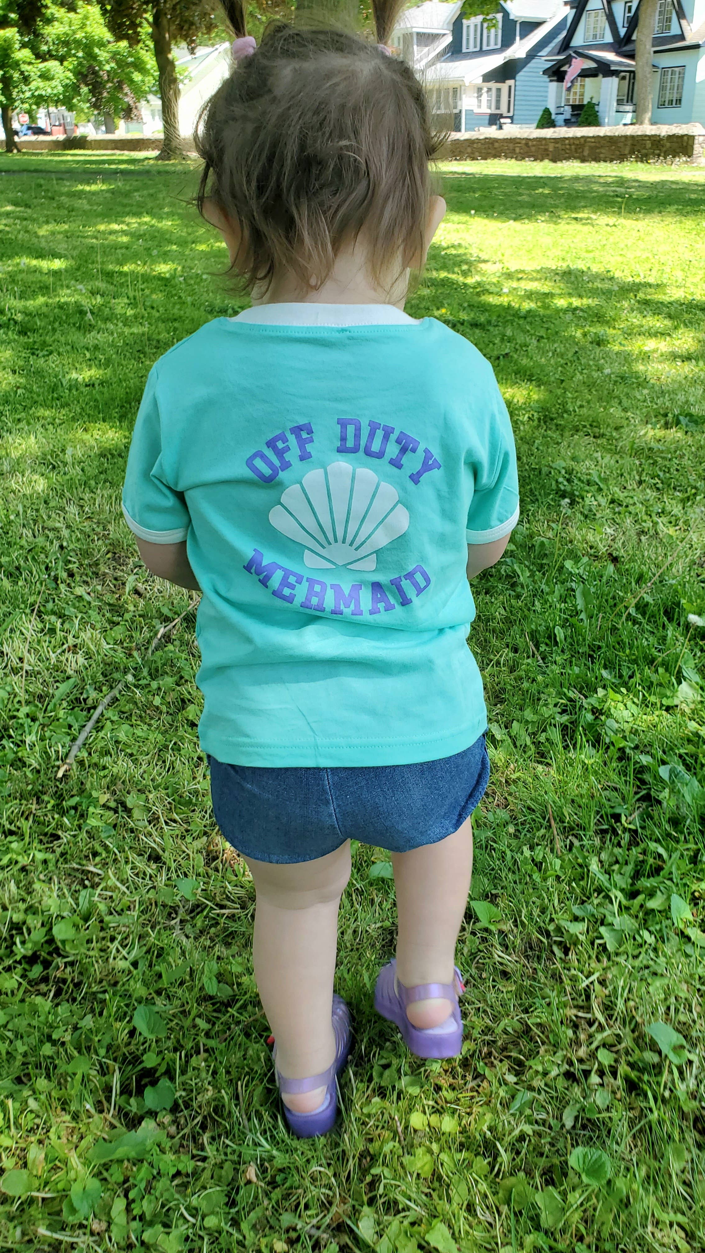 Doodle Pants – Engroshandel T-shirt - Børn – Havfrue Sequin Toddler og børn T-shirt4