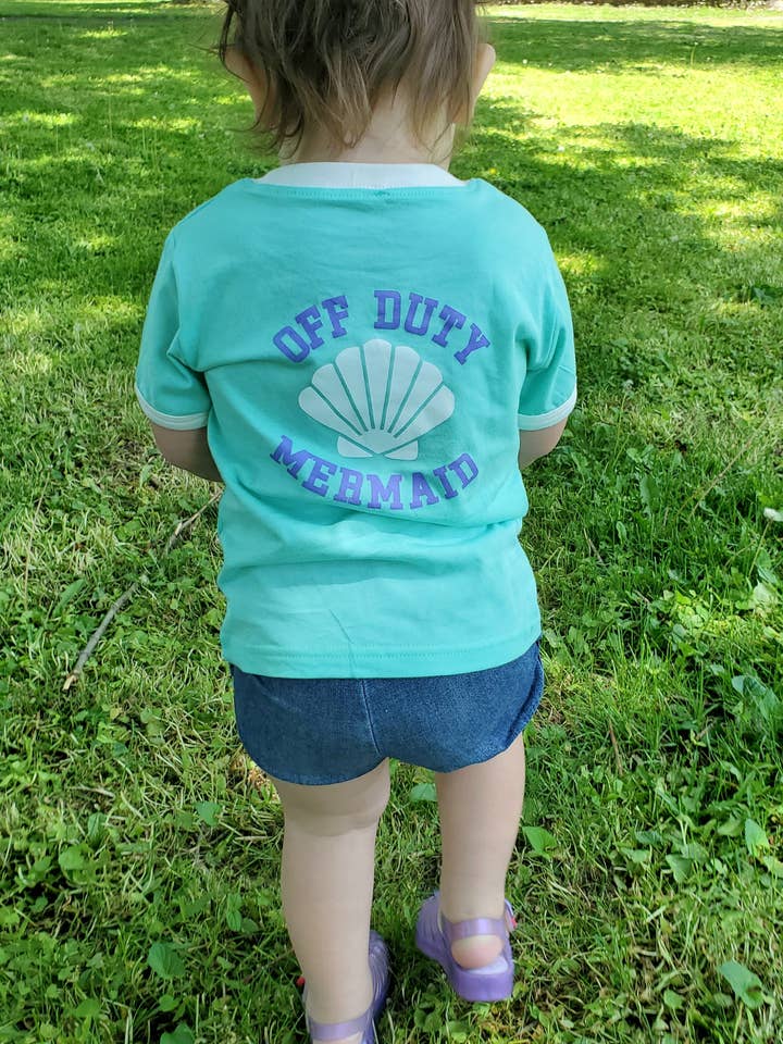 Doodle Pants – Engroshandel T-shirt - Børn – Havfrue Sequin Toddler og børn T-shirt4