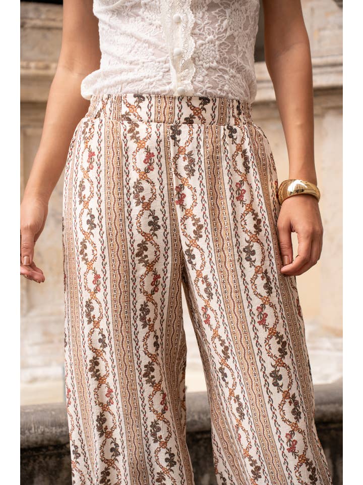 CHOKLATE PARIS - Wholesale Pants - Women's - Ethnic print pants - CK08183-93