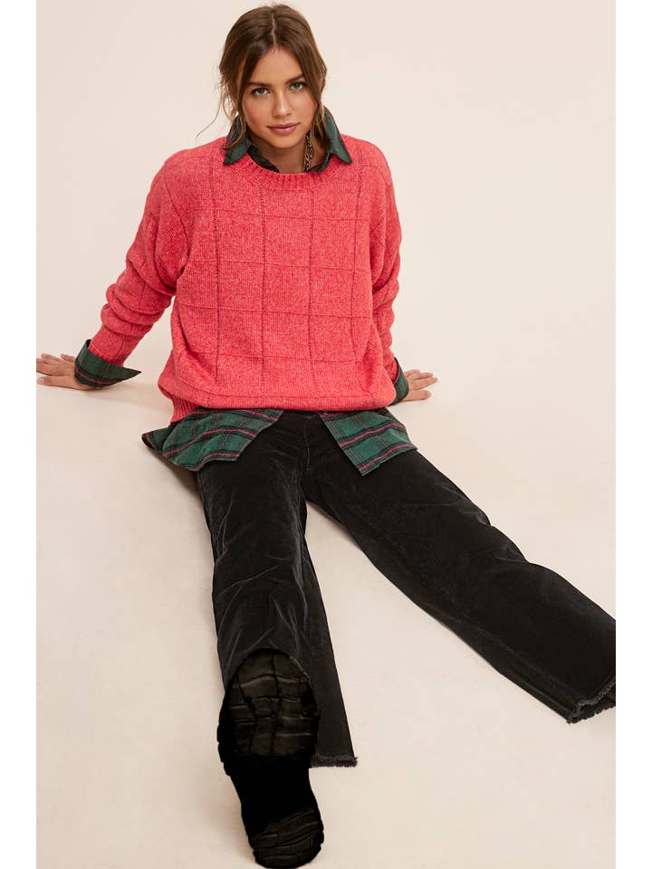 La Miel - Wholesale Pants - Women's - MCP4220-Mineral Washed High Waisted Wide Leg Corduroy Pants28