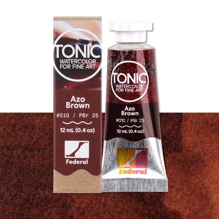 Tonic Watercolor, 12 mL Tube, #010 Azo Brown for wholesale by Federal Color