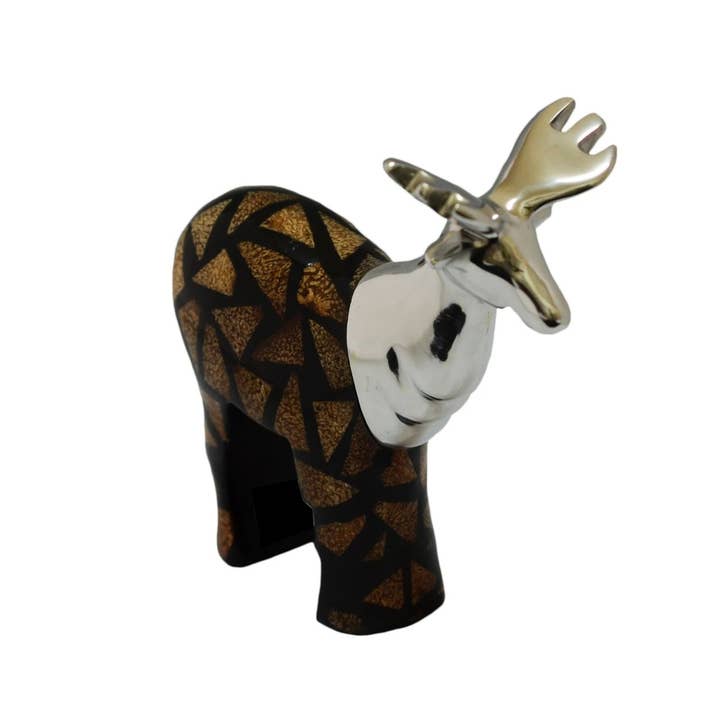 Mini estatueta de alce feita à mão em alumínio reciclado por atacado de Handcrafted Gift