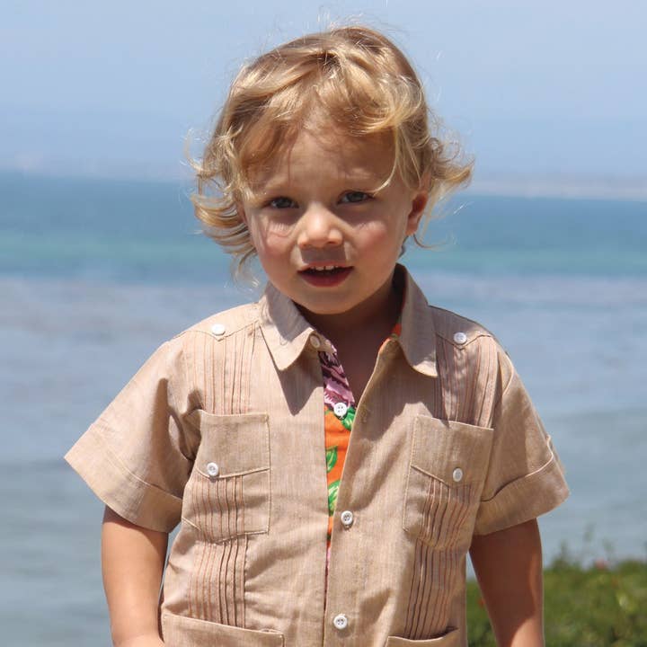 JP Doodles – Großhandel Hemd mit Button-down-Kragen – Kinder – Guayabera-Shirt für Jungen2